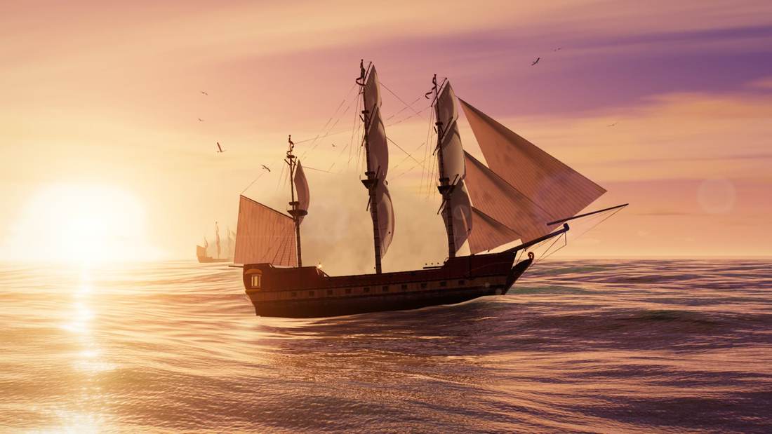 Pirate ship at sunset built by Claude Opus 5.5